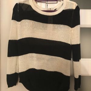 black and white sweater